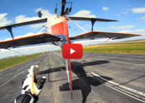 Amazing Airplane Tail Grab on a Motorcycle